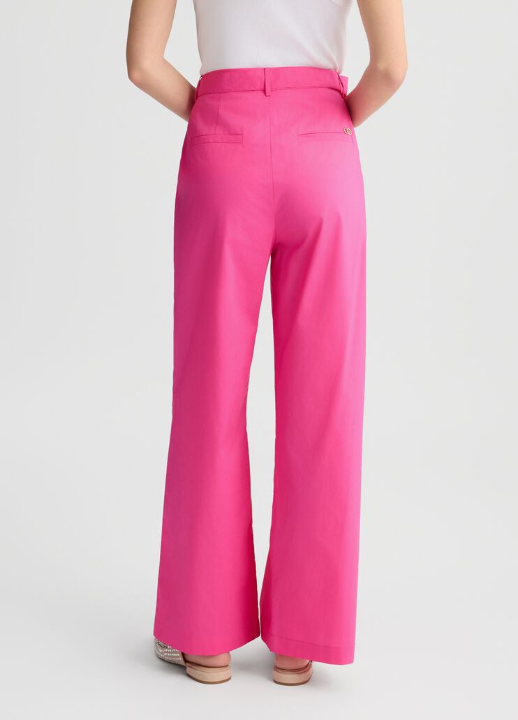 Pink poplin trousers pink Liu Jo - large image number 1 Pink poplin trousers pink Liu Jo - large image number 1