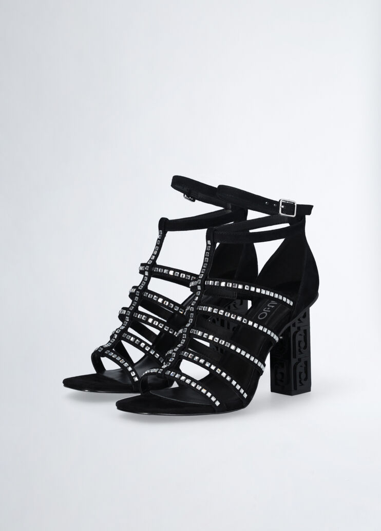 Sandals with branded heel black Liu Jo - large image number 2 Sandals with branded heel black Liu Jo - large image number 2