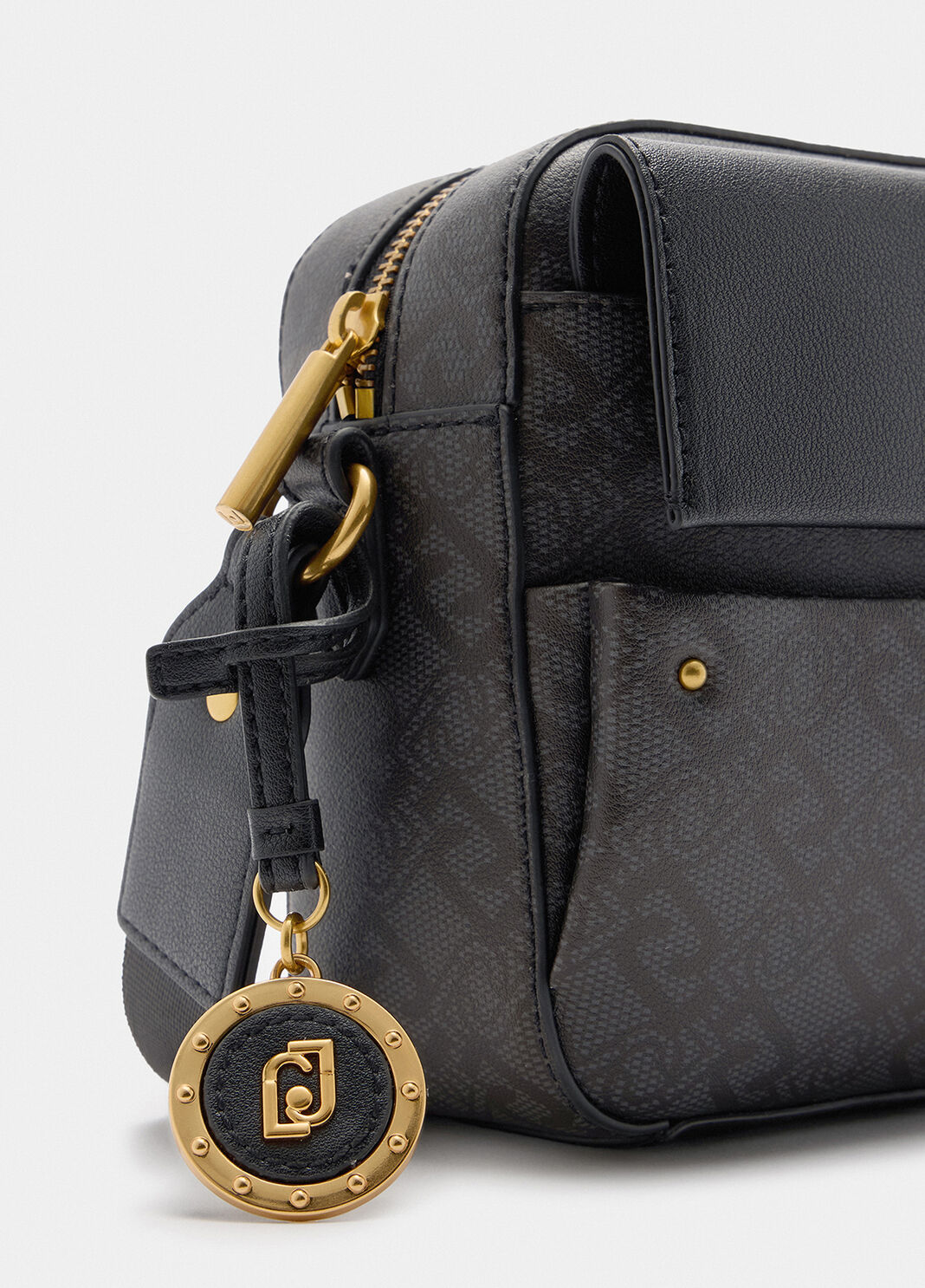 Medium crossbody bag with charm black Liu Jo - large image number 6