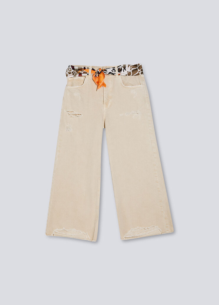 High-rise flared trousers ivory Liu Jo - large image number 4