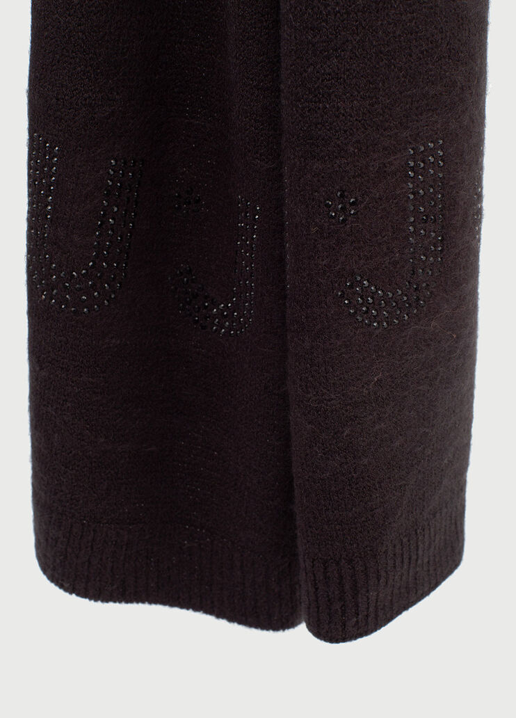Scarf with logo Black Liu Jo - large image number 2