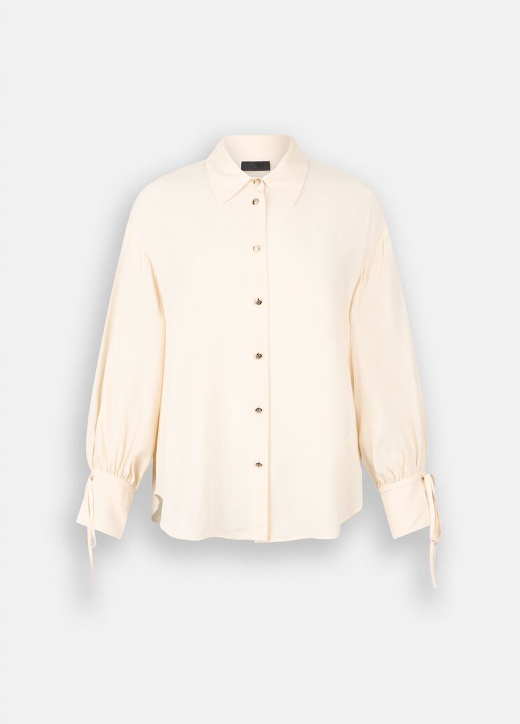 Crêpe de chine shirt ivory Liu Jo - large image number 6