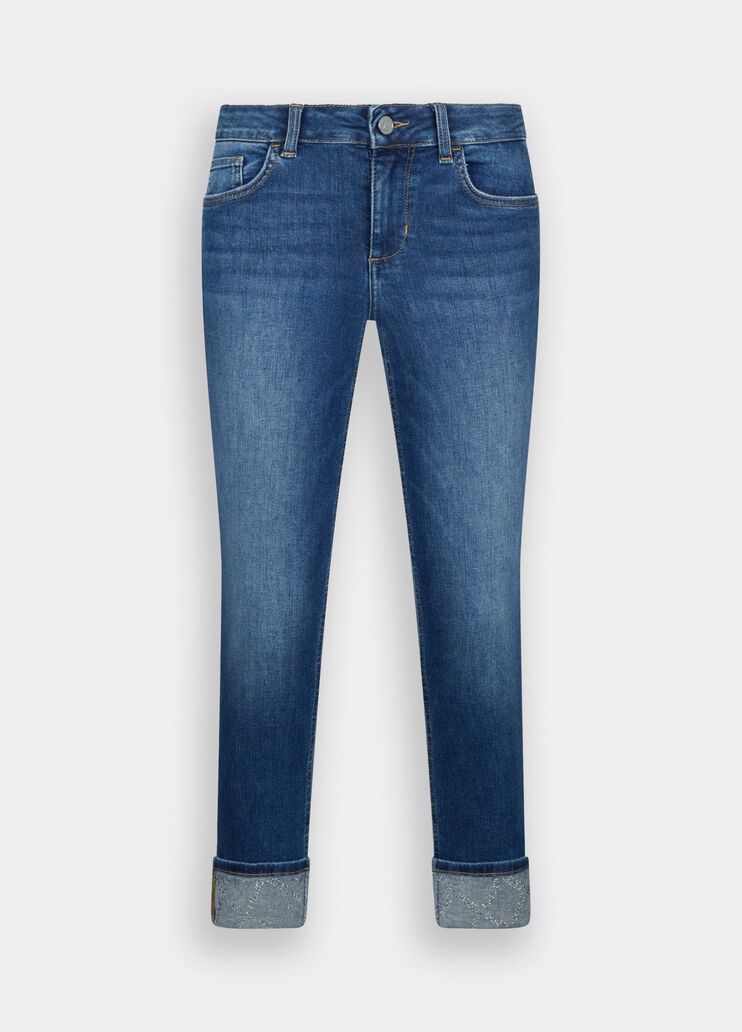 Skinny jeans with turn-ups blue denim Liu Jo - large image number 6