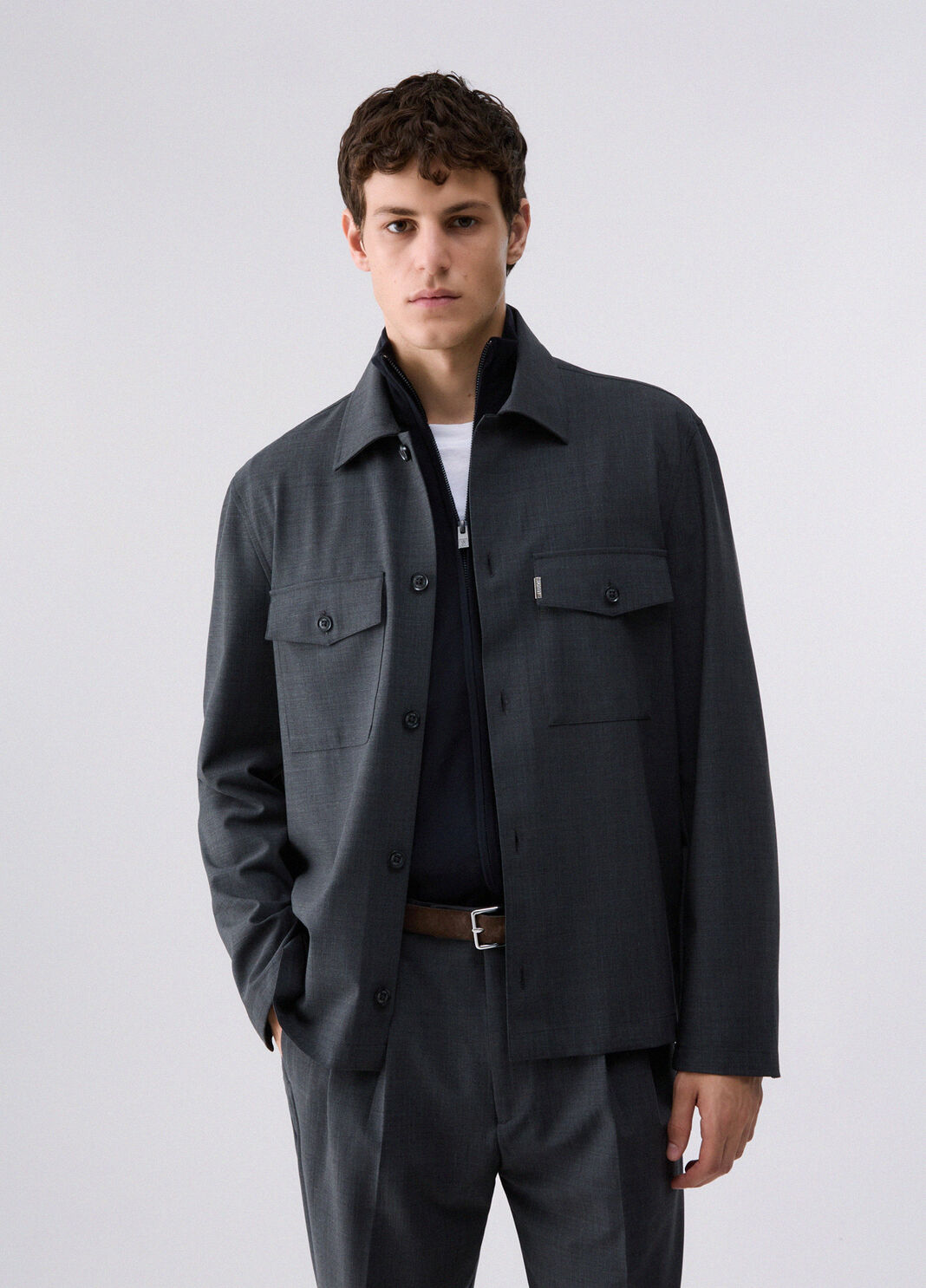 Overshirt-Jacke aus Wollmischung Dunkelgrau Liu Jo - large image number 0