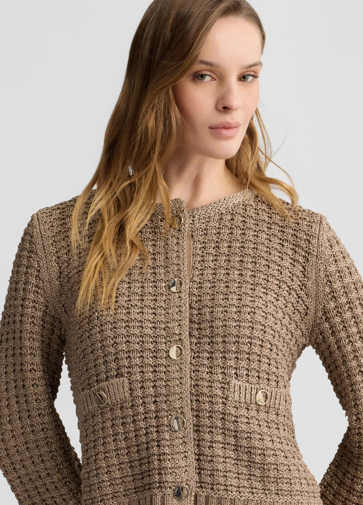 Bouclé jacket beige Liu Jo - large image number 4 Bouclé jacket beige Liu Jo - large image number 4