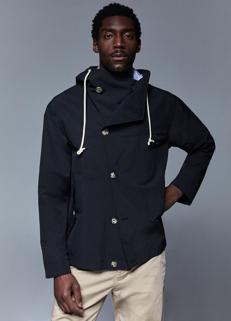 Giacca impermeabile con cappuccio blu scuro Liu Jo - medium