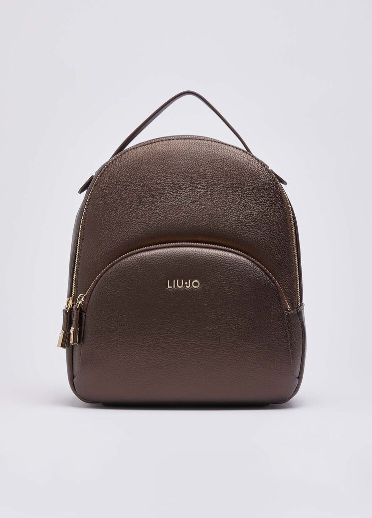 Backpack with logo dark brown Liu Jo - medium