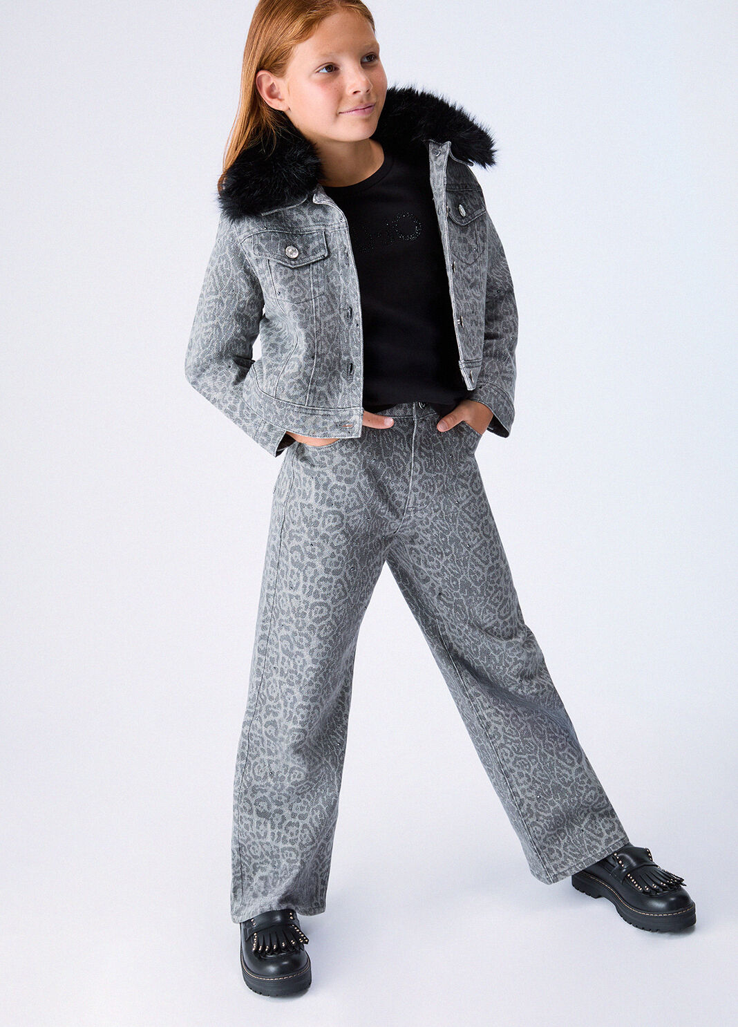 Animal print pants with rhinestones animal print Liu Jo - large image number 1