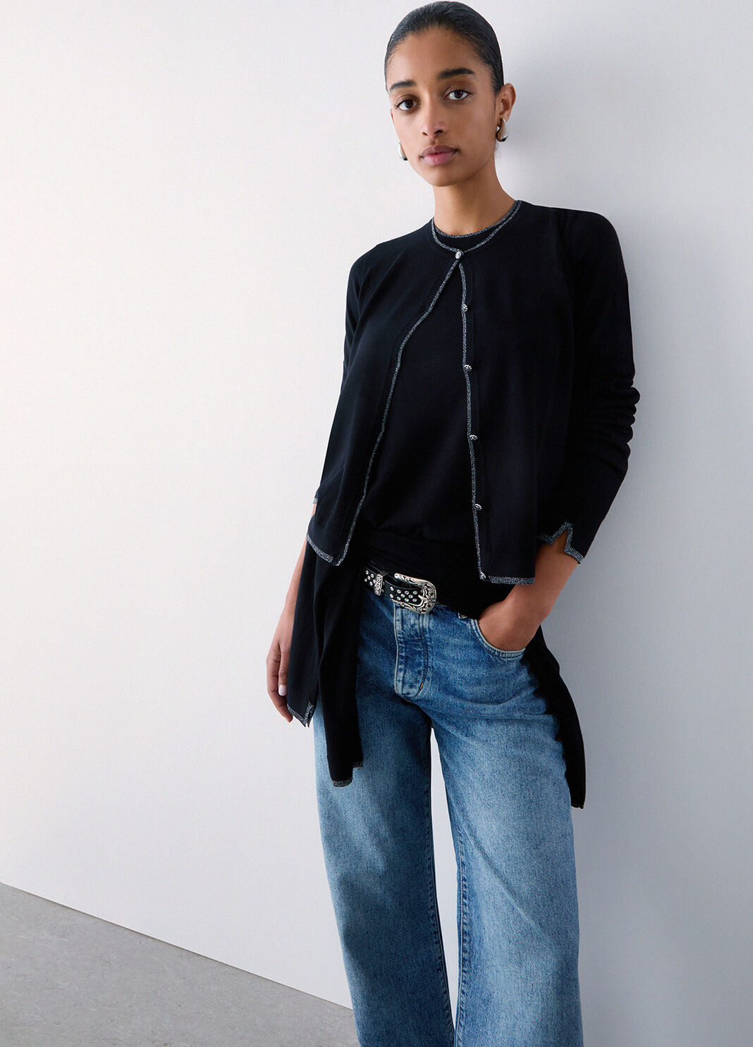 Cardigan mit Schmuckkn&ouml;pfen Schwarz Liu Jo - large image number 3