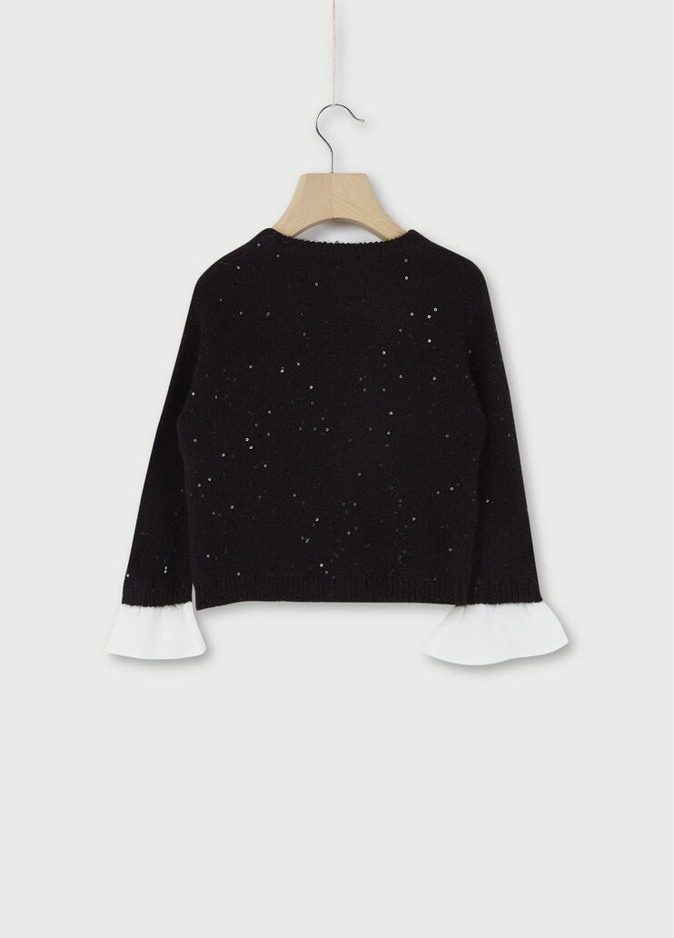 Pull avec volant Noir Liu Jo - large image number 1