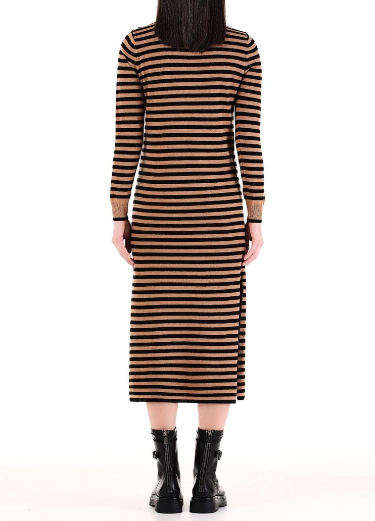 Vestito longuette in maglia tabacco/nero Liu Jo - large image number 1