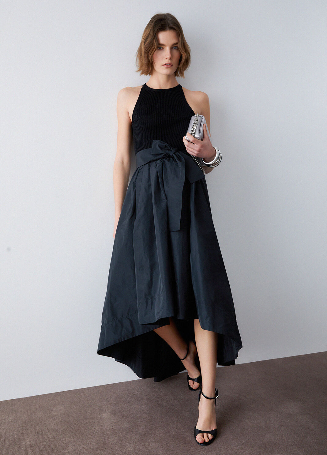 Langes Taftkleid schwarz Liu Jo - large image number 2