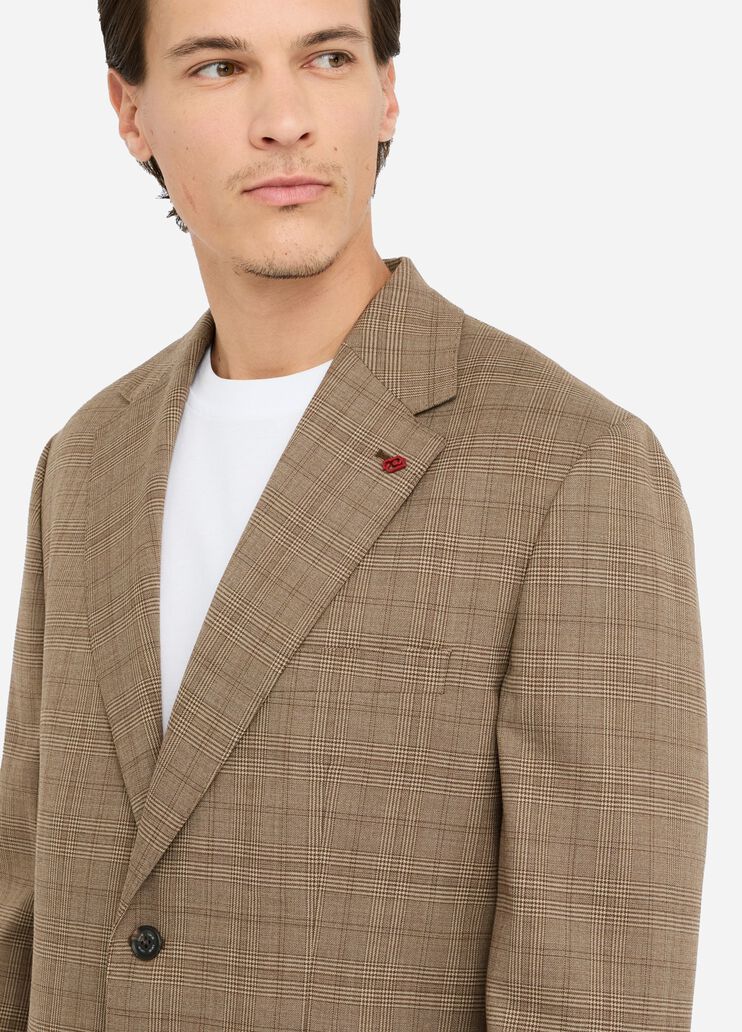 Sakko im Glencheck aus Wolle Beige Liu Jo - medium Sakko im Glencheck aus Wolle Beige Liu Jo - medium