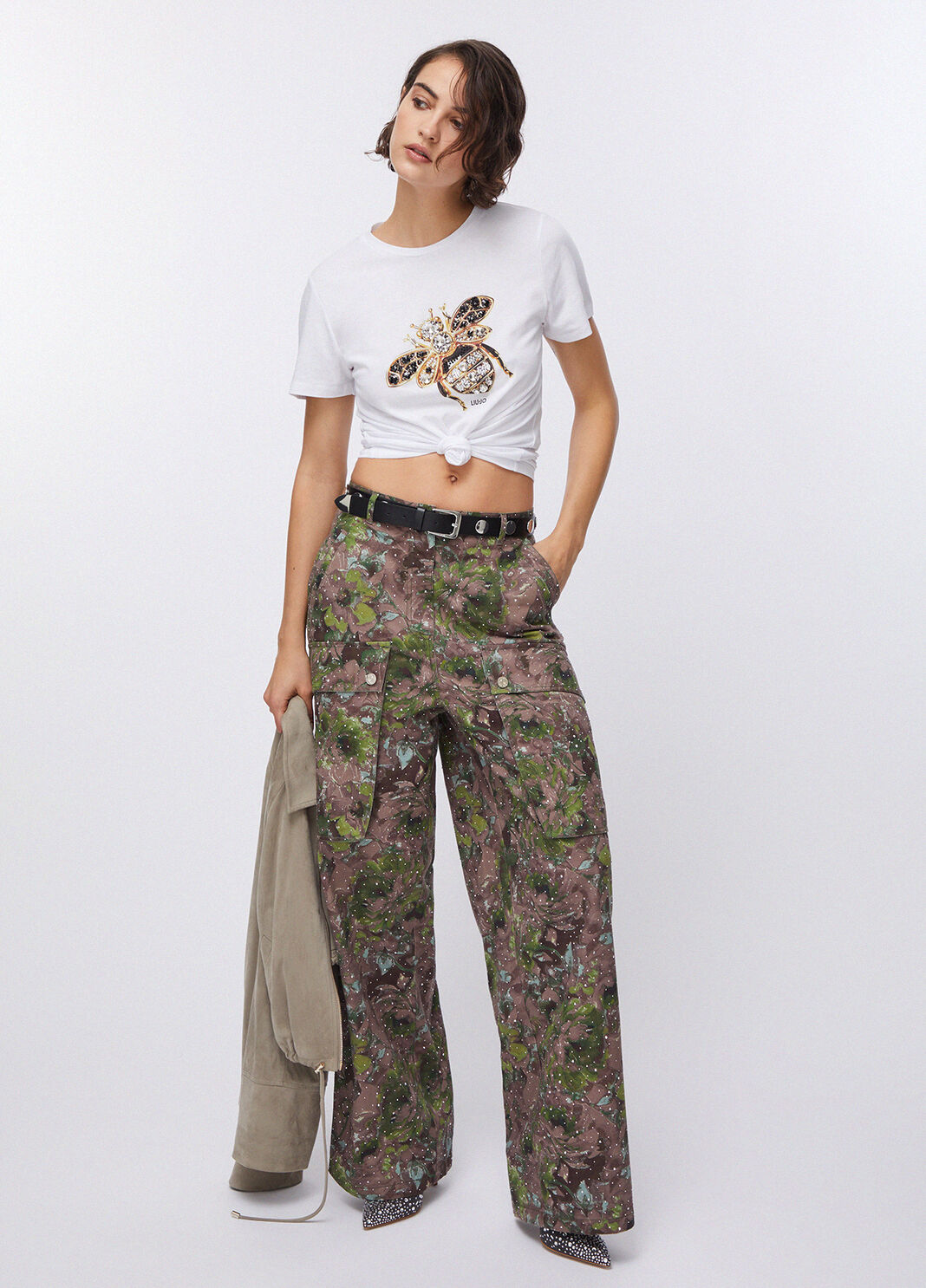 T-shirt with print and appliqu&eacute;s bee Liu Jo - large image number 5