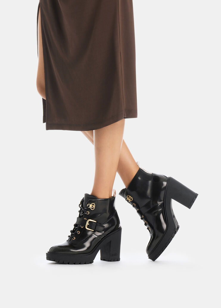 Abraded leather ankle boots black Liu Jo - large image number 0