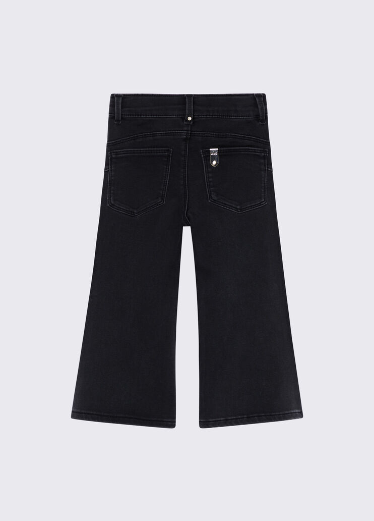 Flare Pants with Rhinestones black denim Liu Jo - medium