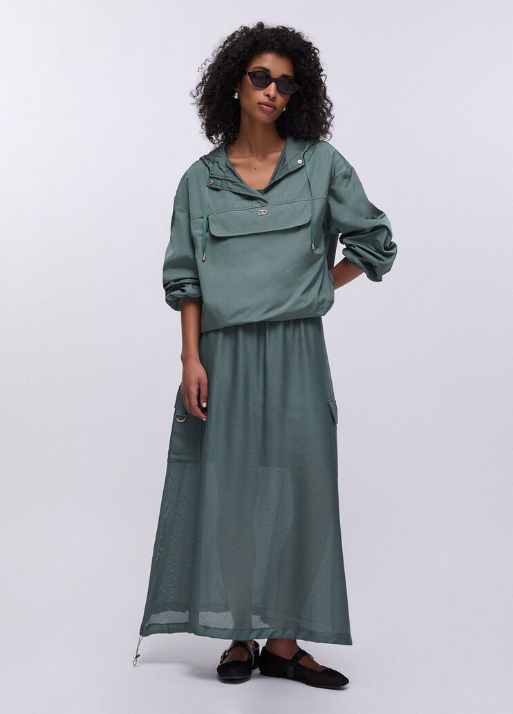 Компактная куртка с капюшоном армейский зеленый Liu Jo - medium