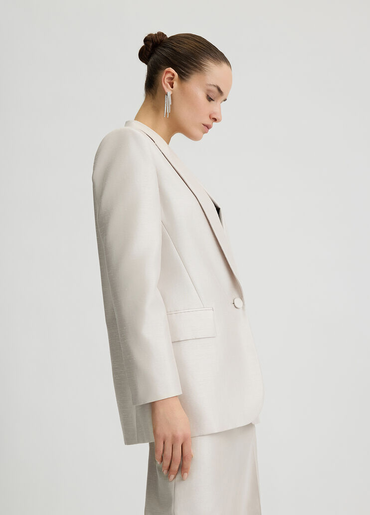 Shantung blazer light grey Liu Jo - large image number 3 Shantung blazer light grey Liu Jo - large image number 3