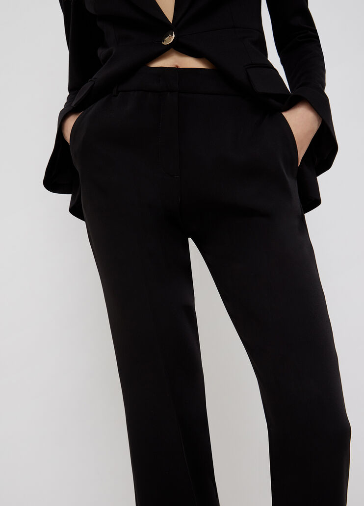 Straight trousers with slits black Liu Jo - large image number 2 Straight trousers with slits black Liu Jo - large image number 2