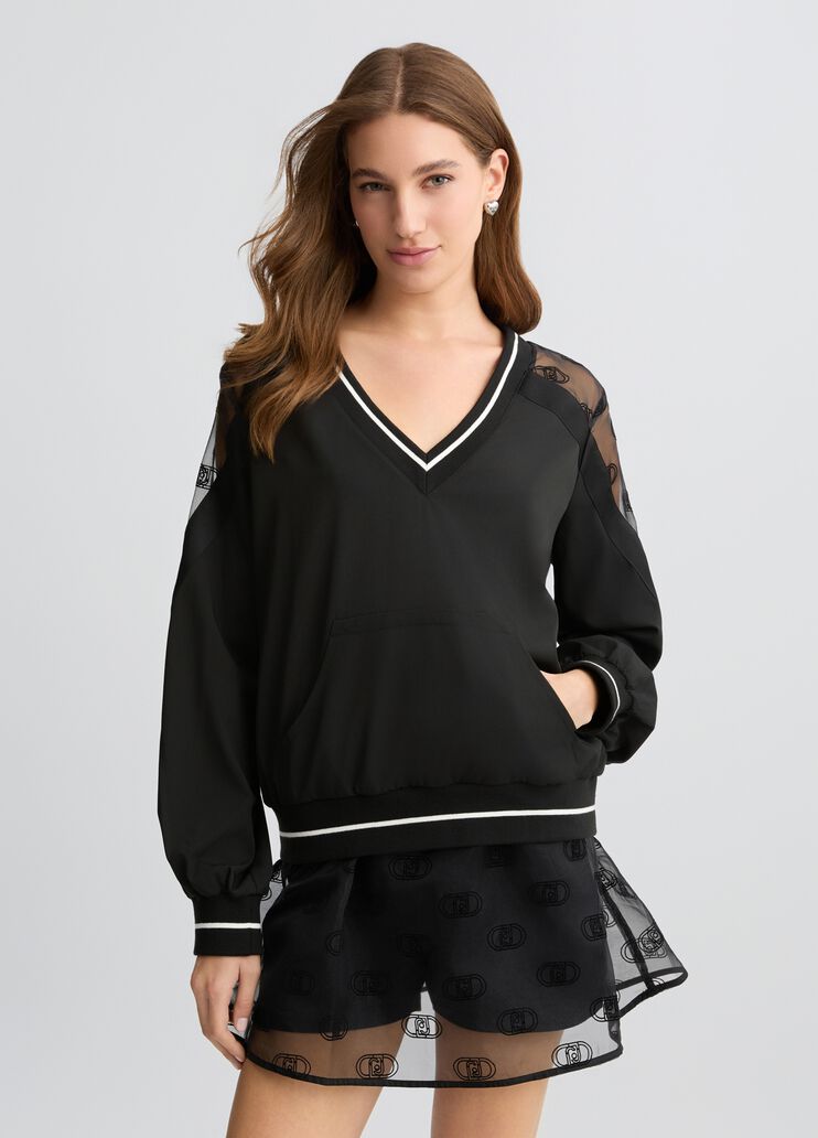 V-neck sweatshirt black Liu Jo - medium V-neck sweatshirt black Liu Jo - medium