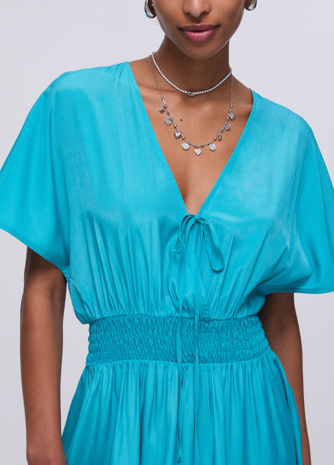 Kurzes Kleid mit Umhang Hellblau Liu Jo - large image number 4