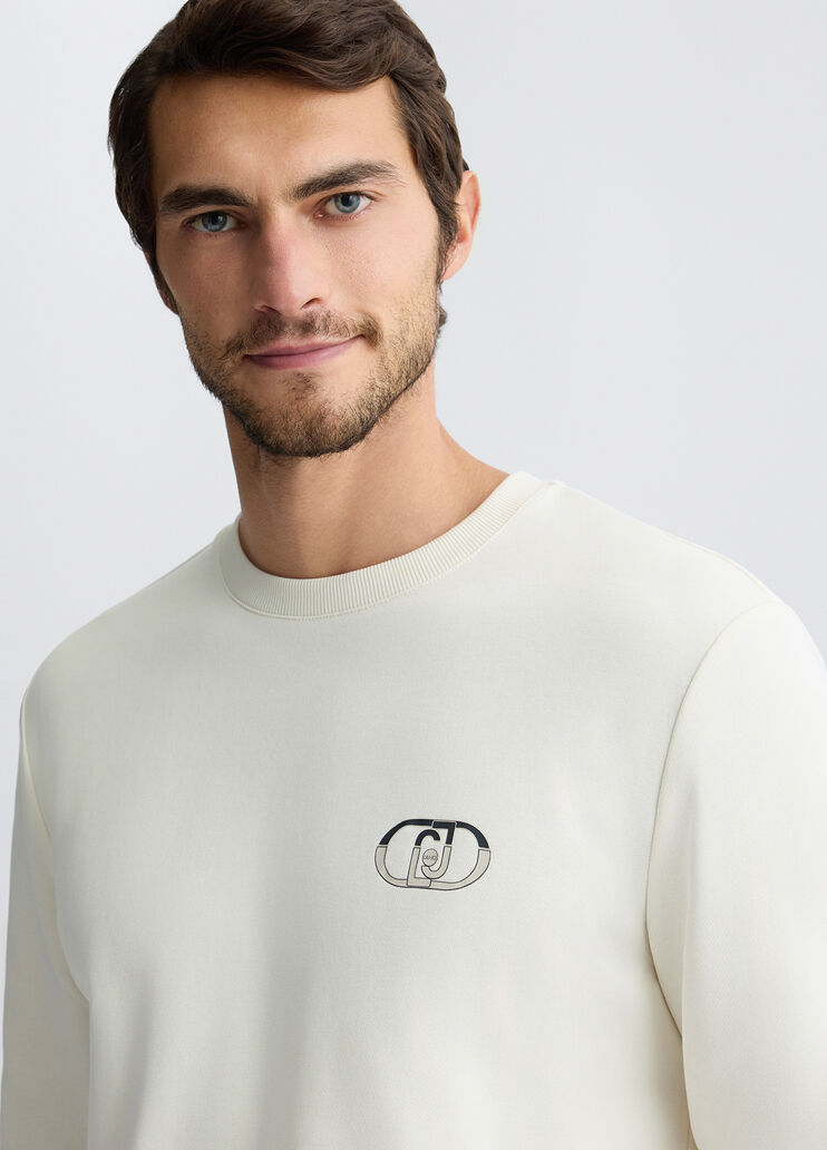 White sweatshirt with logo white Liu Jo - large image number 3 White sweatshirt with logo white Liu Jo - large image number 3