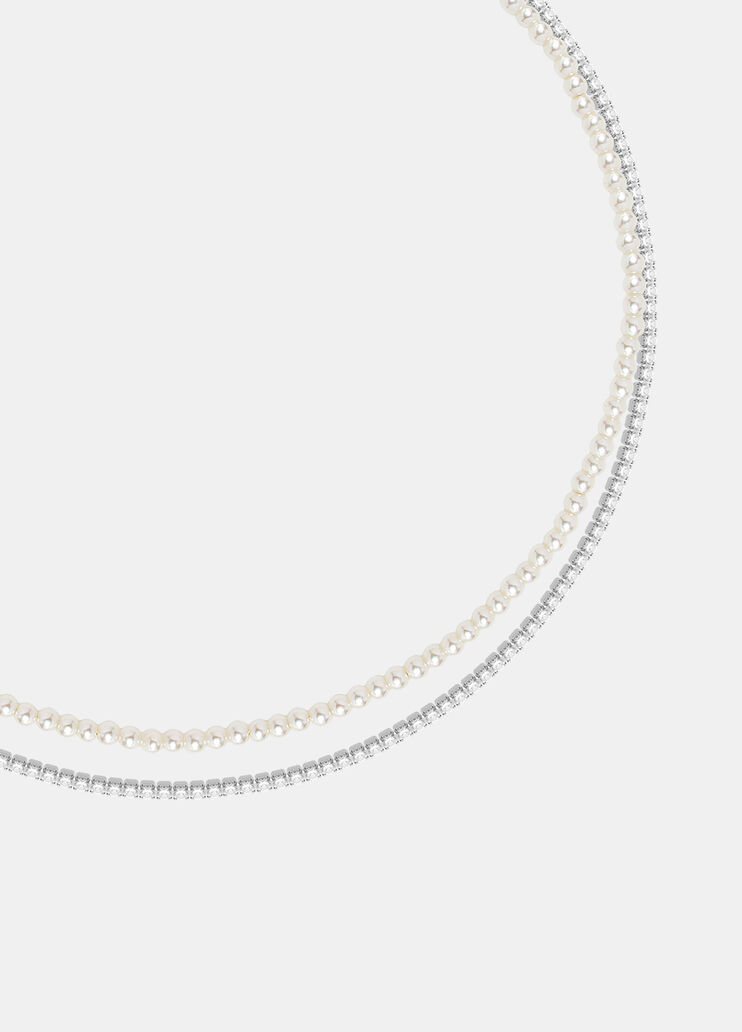 Necklace with pearls and diamantés silver Liu Jo - medium Necklace with pearls and diamantés silver Liu Jo - medium