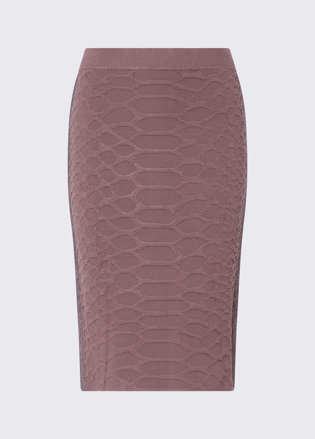 Midirock aus Strick Jacquard Dunkelrosa Liu Jo - large image number 6