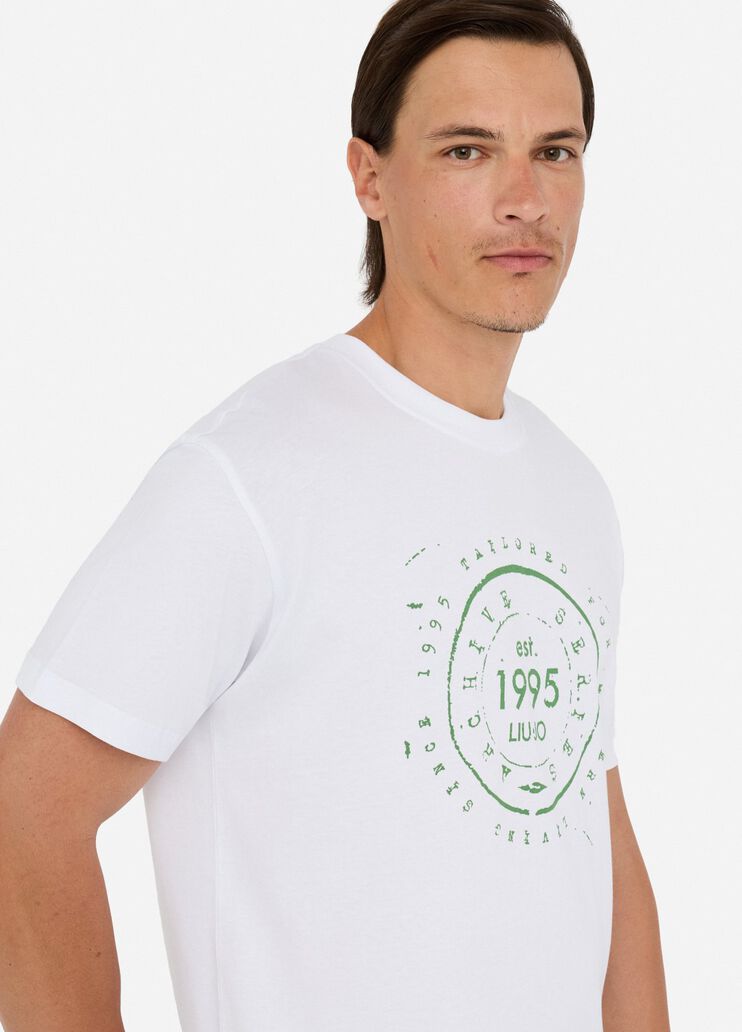 T-shirt en coton avec imprimé blanc Liu Jo - large image number 4 T-shirt en coton avec imprimé blanc Liu Jo - large image number 4