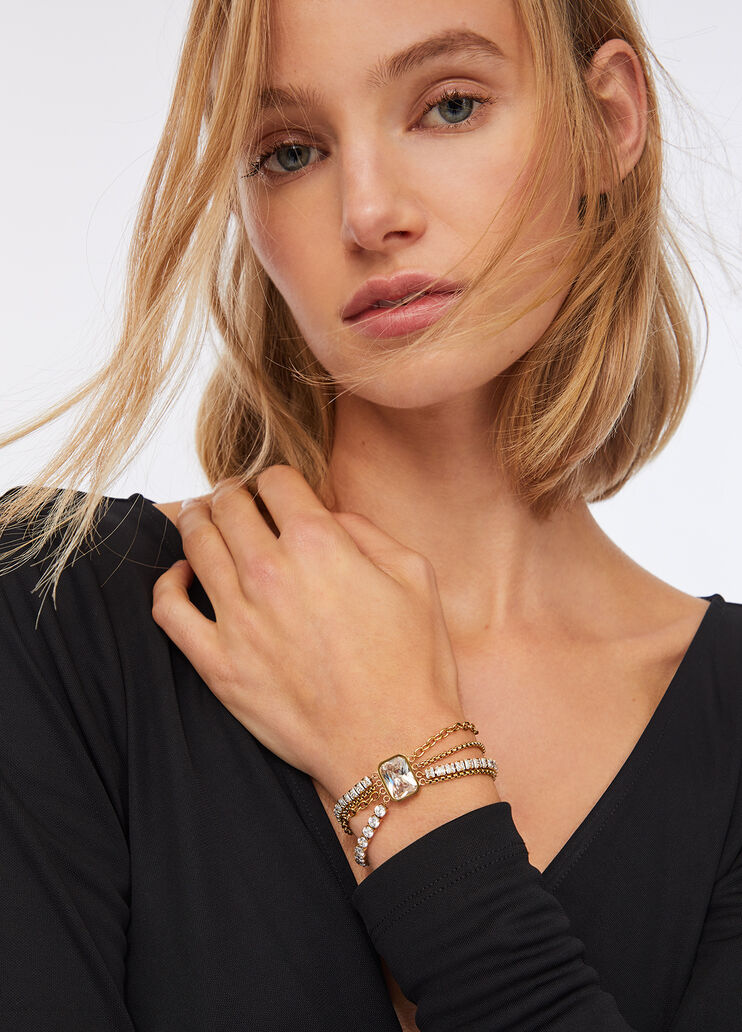 Glass crystal bracelet gold Liu Jo - medium Glass crystal bracelet gold Liu Jo - medium