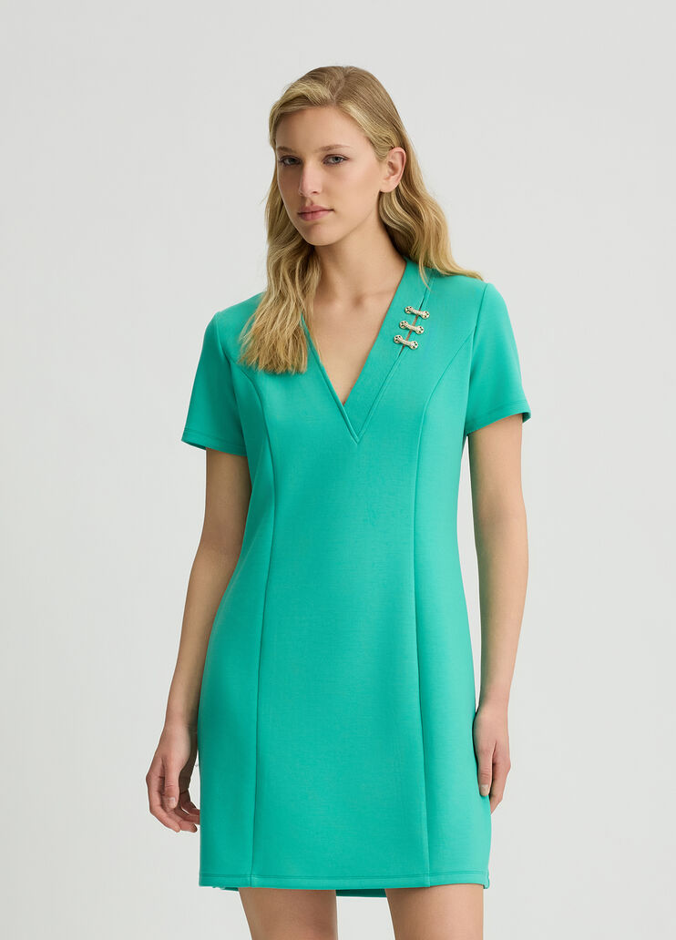 Short scuba dress Aqua Liu Jo - large image number 0 Short scuba dress Aqua Liu Jo - large image number 0