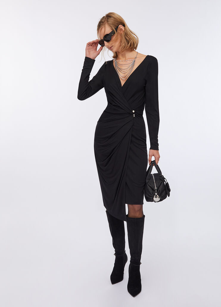 Draped dress black Liu Jo - large image number 5 Draped dress black Liu Jo - large image number 5