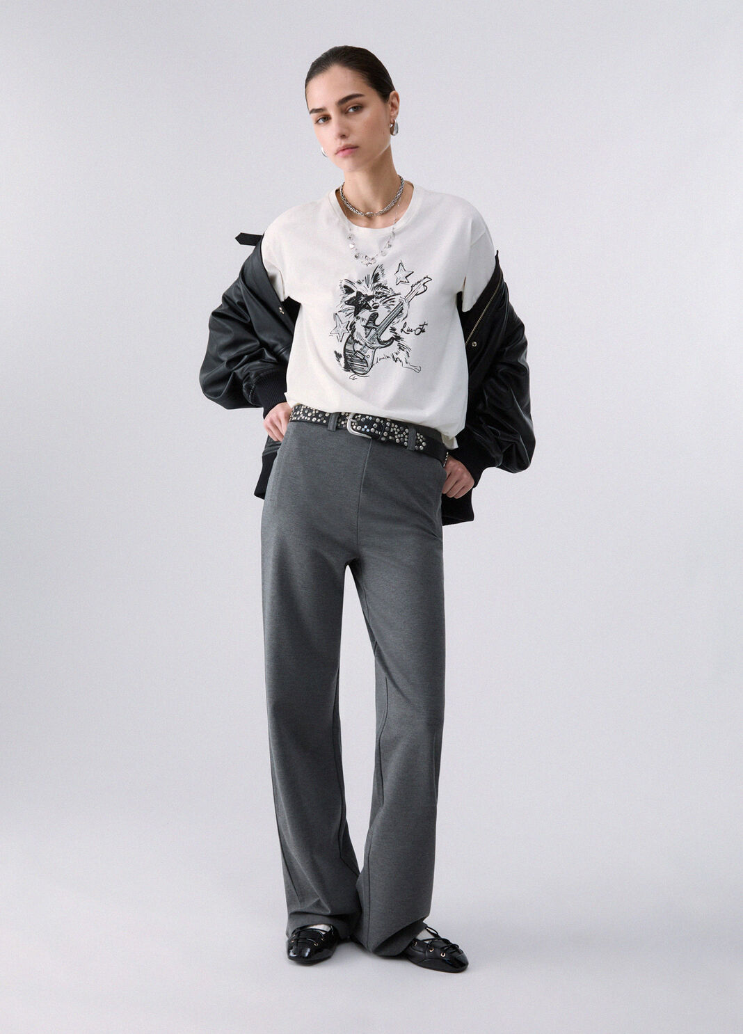 T-shirt Raton Laveur Rock blanc et raton laveur Liu Jo - large image number 5