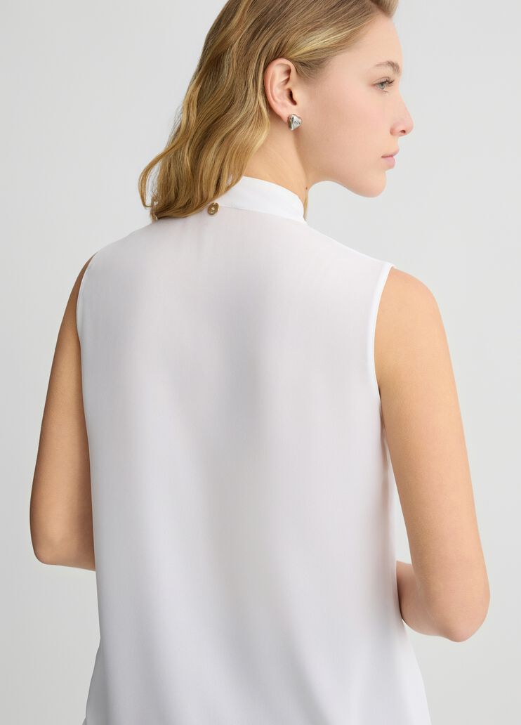 Georgette top white Liu Jo - large image number 4 Georgette top white Liu Jo - large image number 4