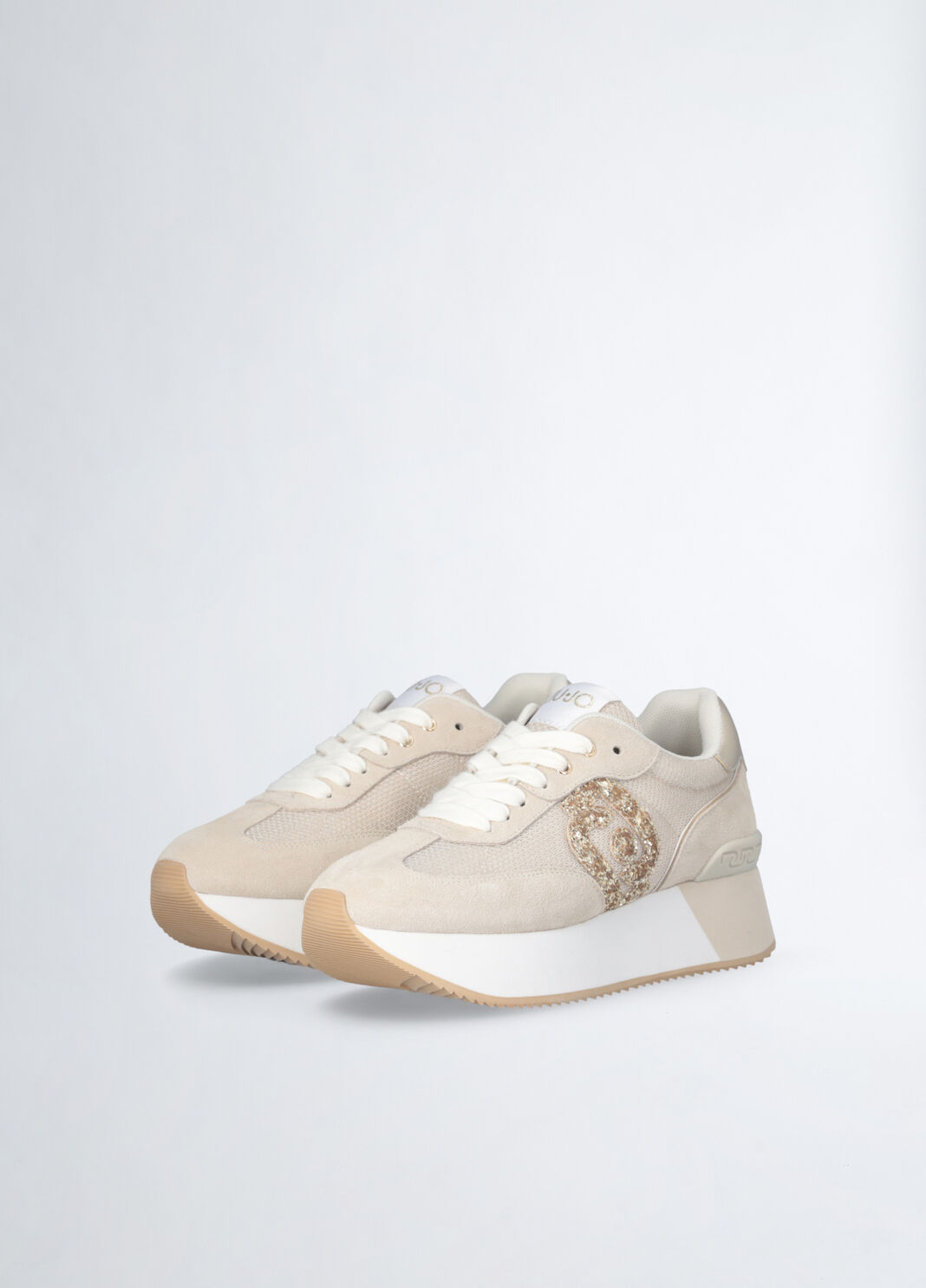 Zapatillas con logotipo purpurina beige Liu Jo - large image number 5