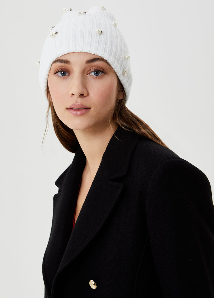 Beanie with pearls Wool White Liu Jo - large image number 1