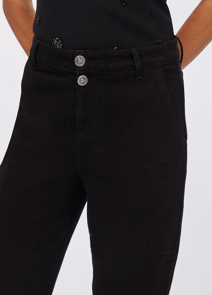 Jeans cropped ballon denim nero Liu Jo - large image number 2