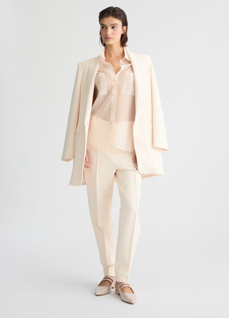 Beige organza shirt champagne Liu Jo - large image number 5 Beige organza shirt champagne Liu Jo - large image number 5