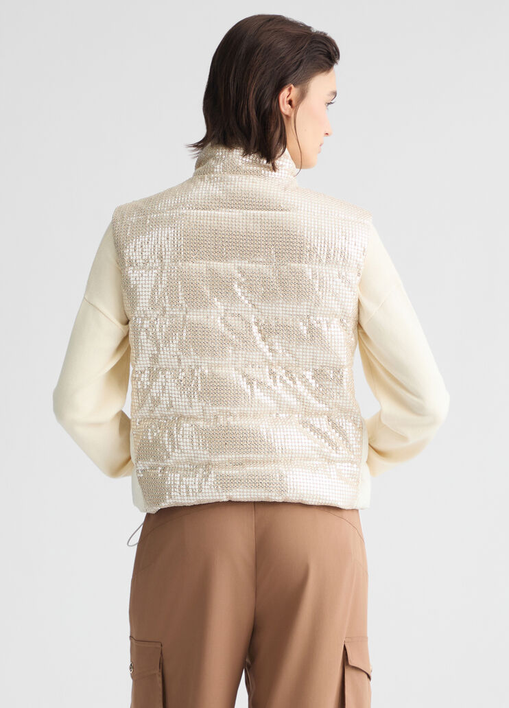 Sequinned vest beige Liu Jo - large image number 1 Sequinned vest beige Liu Jo - large image number 1