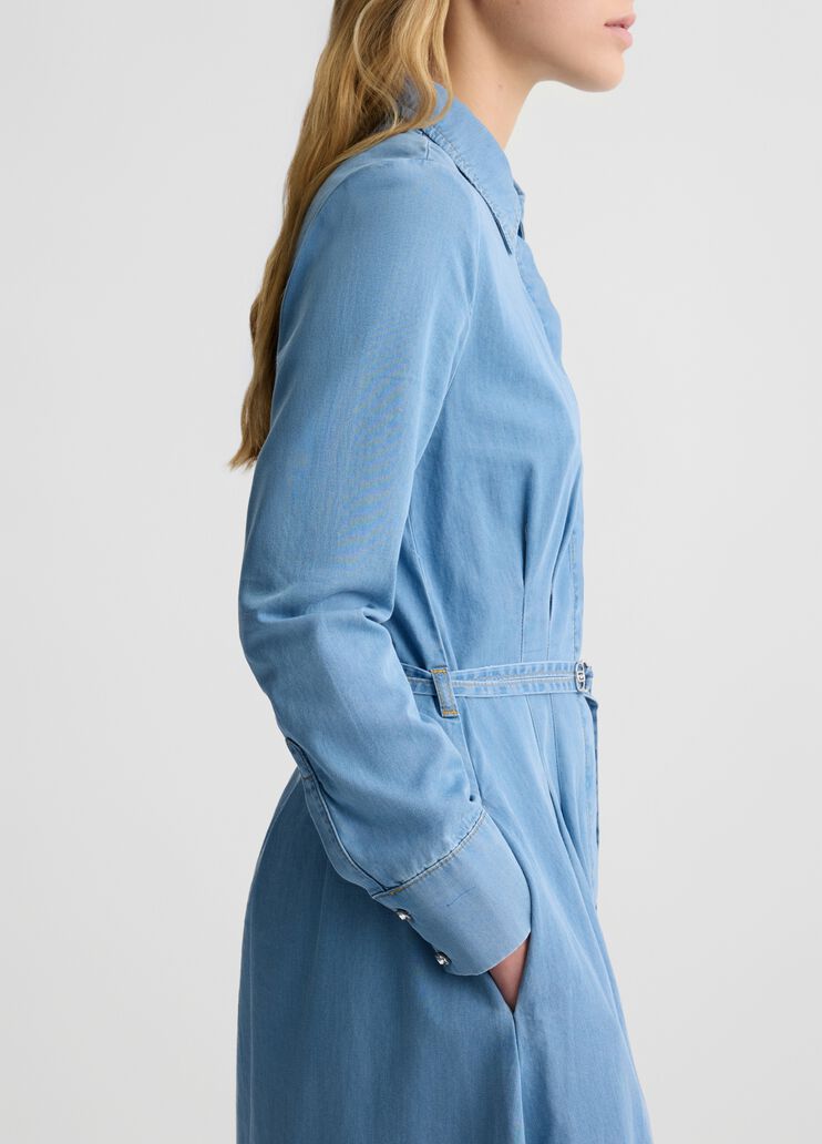 Denim shirt dress blue denim Liu Jo - large image number 3 Denim shirt dress blue denim Liu Jo - large image number 3