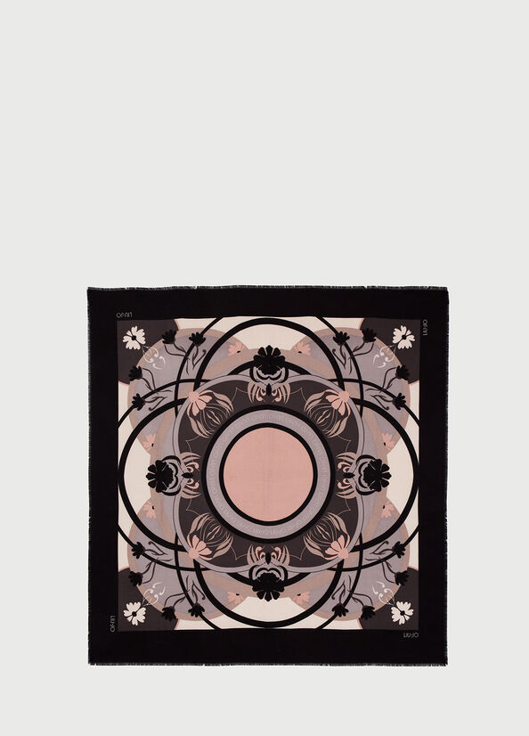 Foulard with print Black Liu Jo - large image number 0