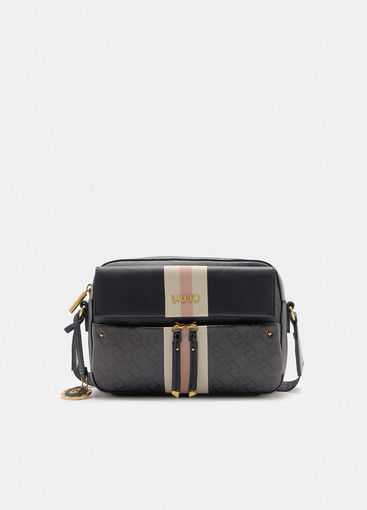 Medium crossbody bag with charm black Liu Jo - large image number 1 Medium crossbody bag with charm black Liu Jo - large image number 1