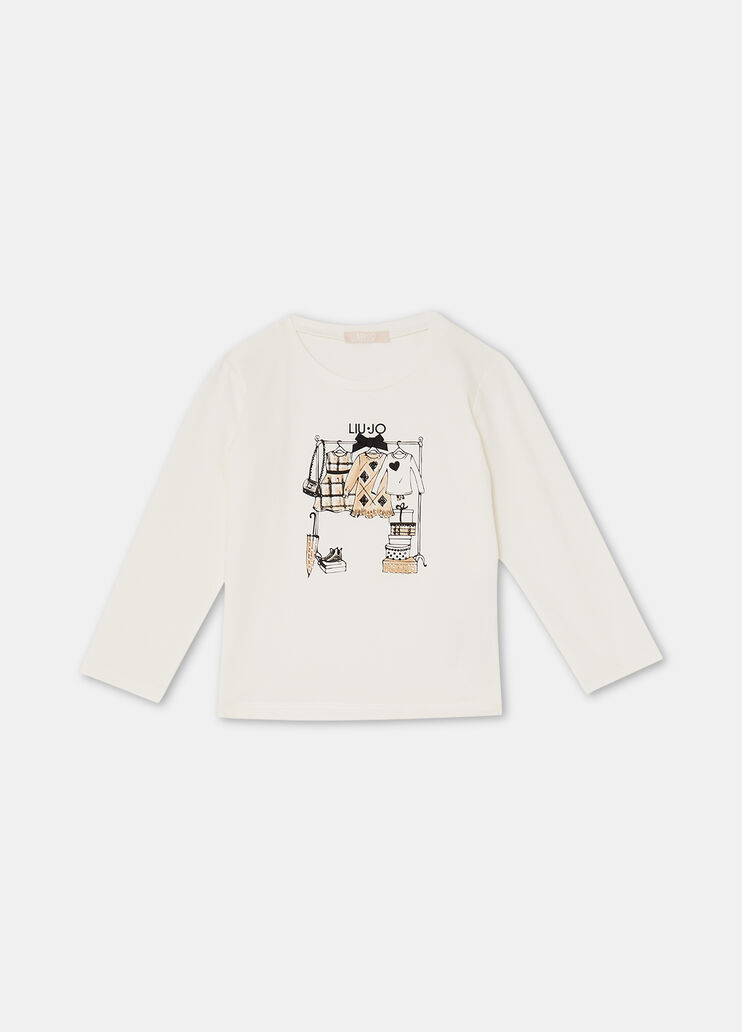 Cotton T-shirt with print dresses Liu Jo - large image number 2 Cotton T-shirt with print dresses Liu Jo - large image number 2