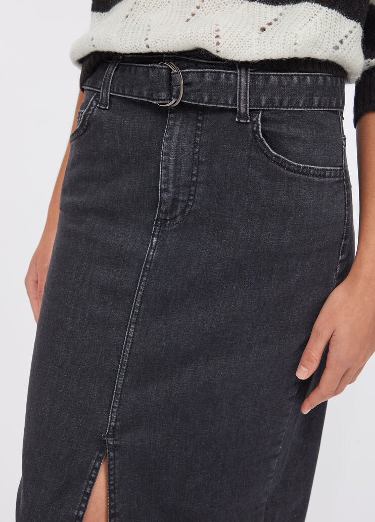 Denim skirt with belt grey denim Liu Jo - large image number 4