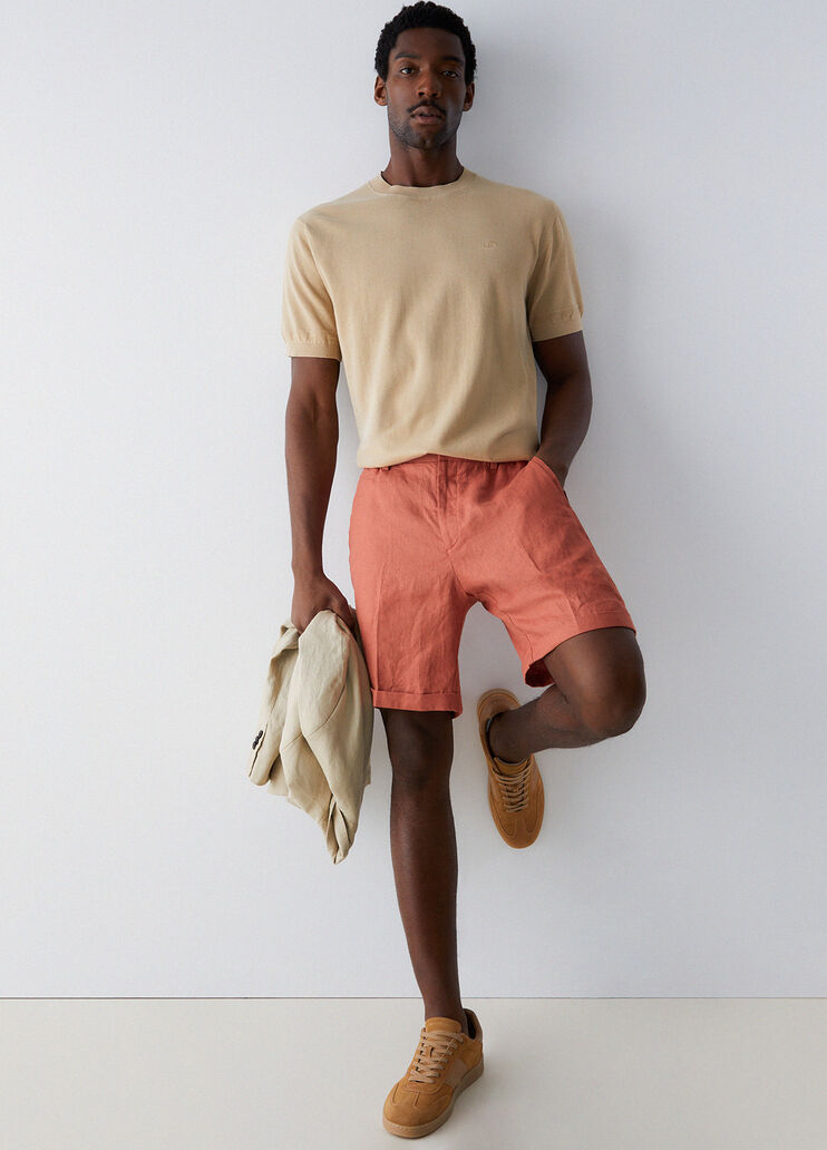 T-Shirt aus Baumwoll-Cr&ecirc;pe Beige Liu Jo - medium