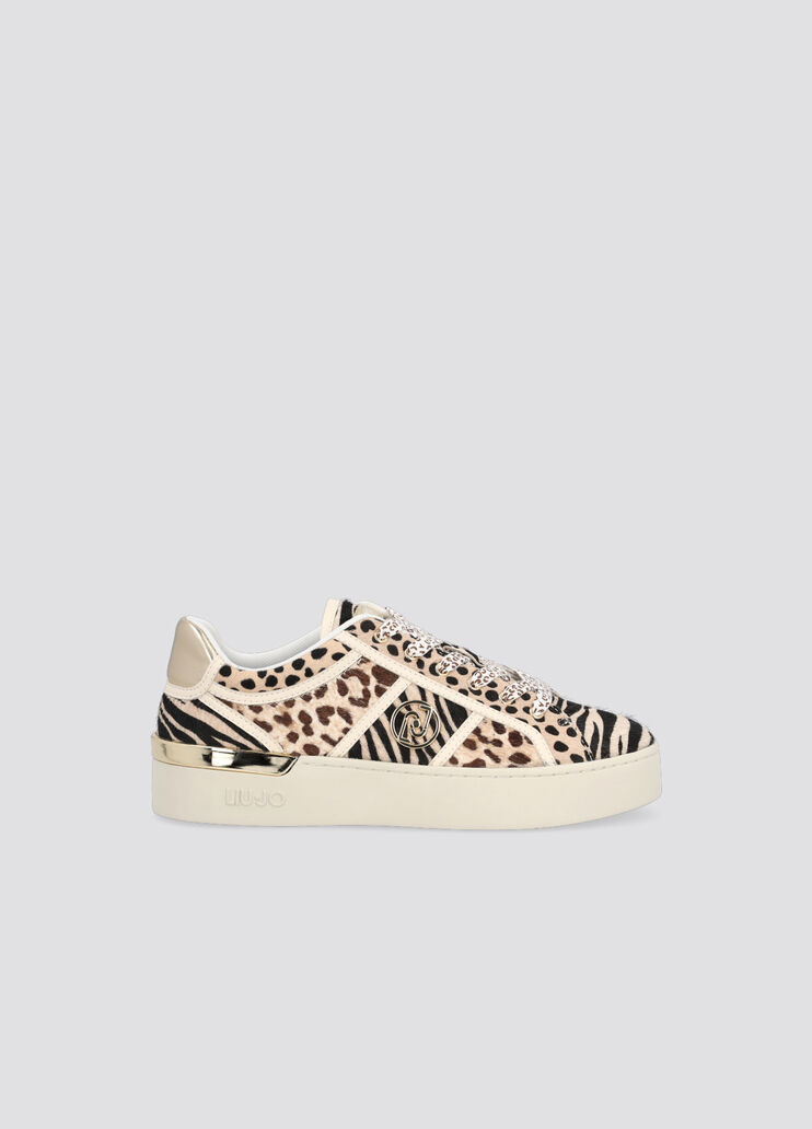 Zapatillas con estampado animal efecto poni negro/moteado Liu Jo - large image number 0 Zapatillas con estampado animal efecto poni negro/moteado Liu Jo - large image number 0