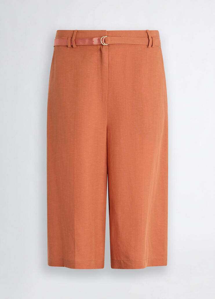 Linen blend Bermuda shorts terracotta Liu Jo - large image number 6 Linen blend Bermuda shorts terracotta Liu Jo - large image number 6