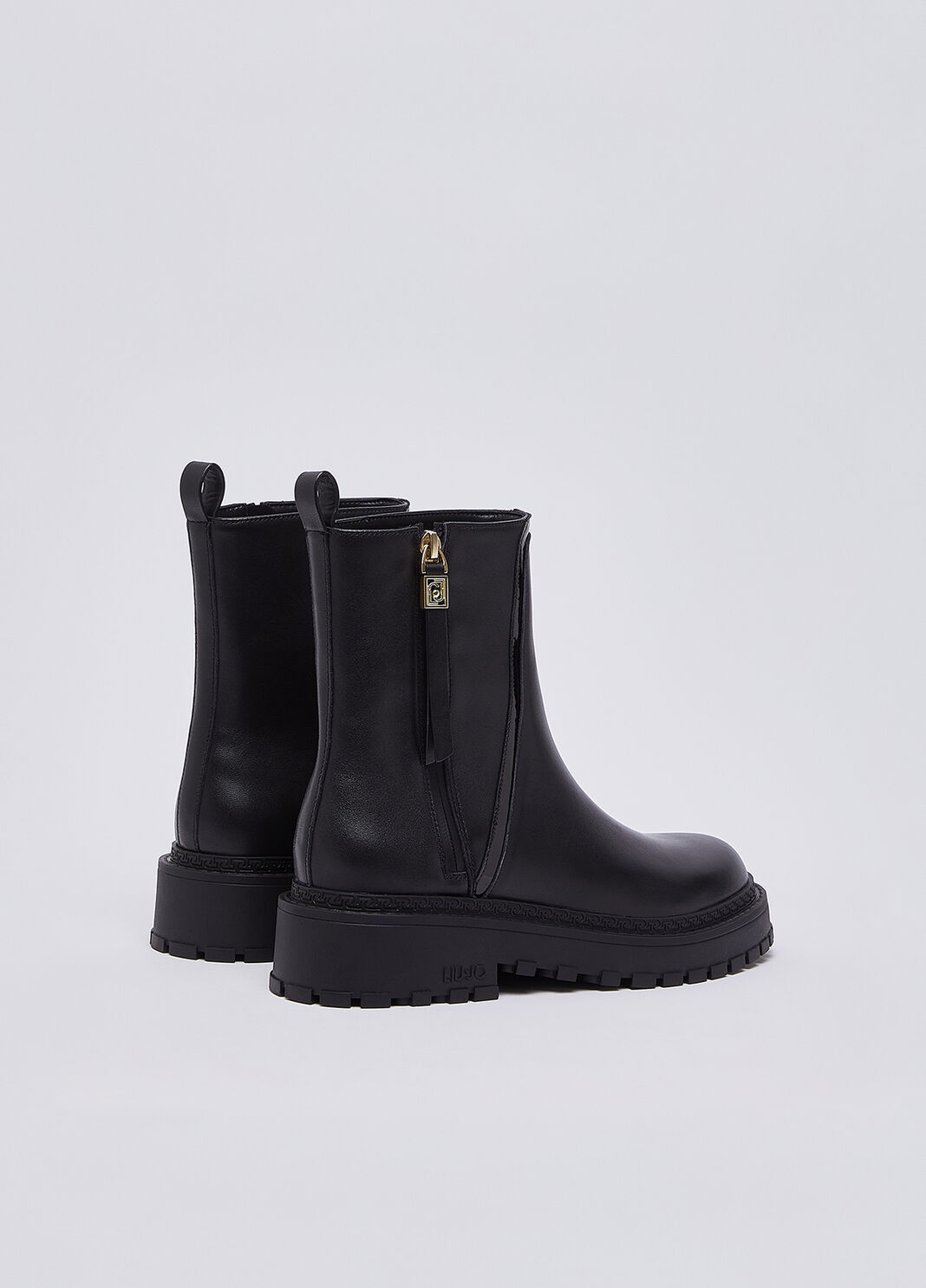 Ankle boots in leather black Liu Jo - large image number 2