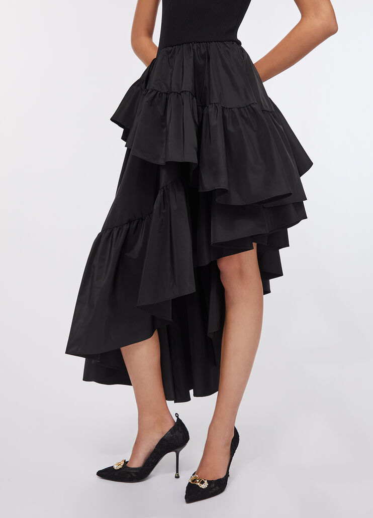 Robe asymétrique à volants noir Liu Jo - large image number 4