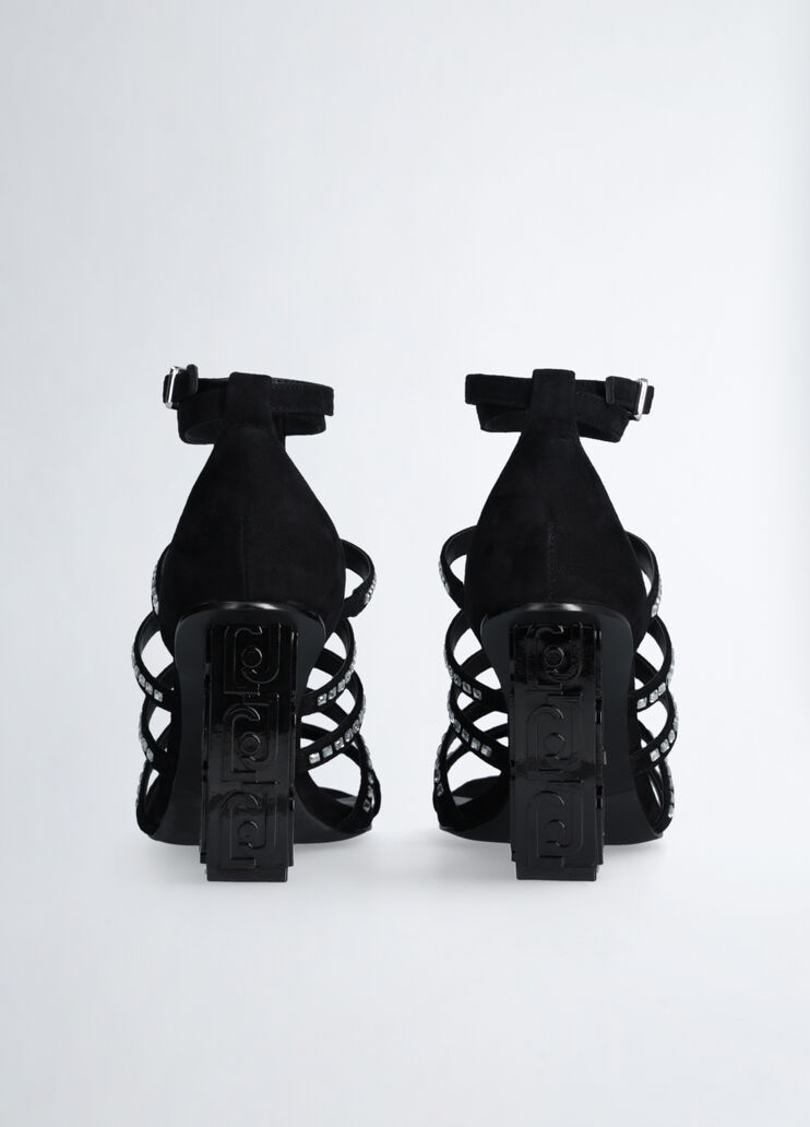 Sandals with branded heel black Liu Jo - large image number 6 Sandals with branded heel black Liu Jo - large image number 6